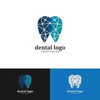 modelo de logotipo de vetor de dente. projeto médico. ícone do consultório do dentista. odontologia e clinica bucal