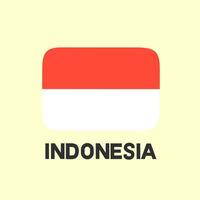 bandeira do estado indonésio vetor símbolo da bandeira indonésia isolado em um fundo branco.
