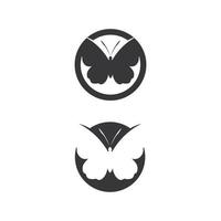 logotipo de design de borboleta e ícone simples, colorido conceitual de inseto animal. logotipo. ilustração vetorial vetor