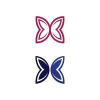 borboleta e ícone conceitual simples, colorido de beleza. logotipo. ilustração vetorial vetor
