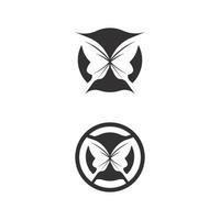 borboleta e ícone conceitual simples, colorido de beleza. logotipo. ilustração vetorial vetor