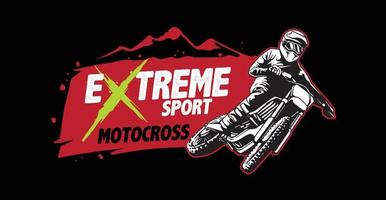 arte de motocross para design de elementos vetor