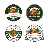design de modelo de logotipo de vegetais vetor
