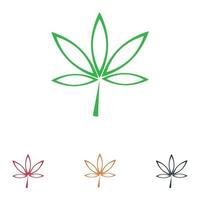 design de logotipo de maconha vetor