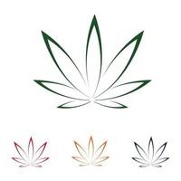 design de logotipo de maconha vetor