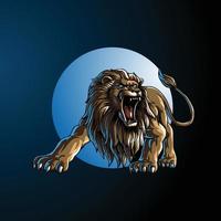 ilustração em vetor de animais selvagens de leão