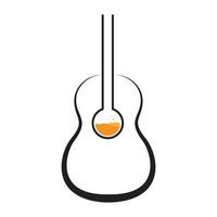guitarra laboratório logotipo símbolo vetor ícone ilustração design gráfico