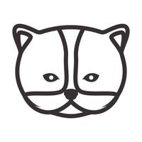 cabeça floresta gato linhas logotipo símbolo vetor ícone ilustração design gráfico