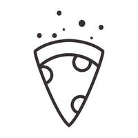linhas hipster corte pizza logotipo símbolo vetor ícone ilustração design gráfico
