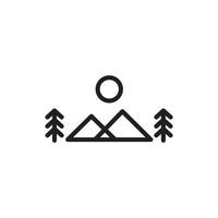 triângulo minimalista caminhadas na montanha design de logotipo ao ar livre vetor gráfico símbolo ícone ilustração ideia criativa
