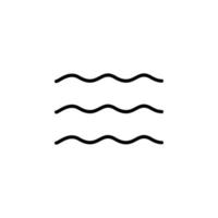 oceano, água, rio, modelo de logotipo de ilustração de vetor de ícone sólido mar. adequado para muitos propósitos.
