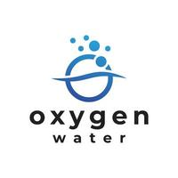 design moderno de logotipo de água de oxigênio vetor