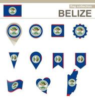 coleção de bandeira de belize vetor