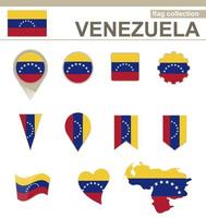 coleção de bandeiras da venezuela vetor