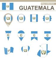 coleção de bandeiras da guatemala vetor