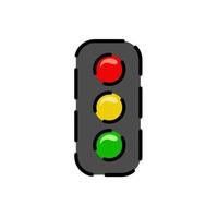 ícone de semáforo com estilo de contorno. vetor