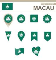 coleção de bandeiras de macau vetor