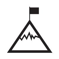 Sinal de ícone de montanha vetor