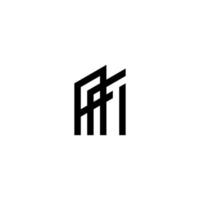 logotipo de construção afi carta abstrata vetor