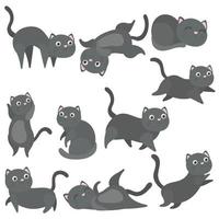 gatinhos em estilo simples vetor