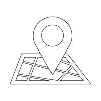 ícone de gps de ponteiro de mapa