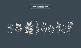 design de folha verde definir fundo vetor coleção de elementos decorativos florais árvore de papel de parede de verão