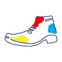 linhas arte abstrato sapatos coloridos homem logotipo design vetor ícone símbolo ilustração