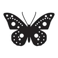 borboleta preta pontos logotipo símbolo vetor ícone ilustração design gráfico