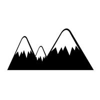 Sinal de ícone de montanha vetor