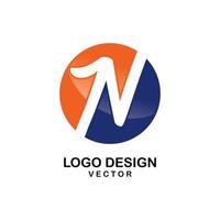 design de logotipo da empresa símbolo abstrato n vetor