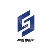 design de vetor de modelo de logotipo de símbolo moderno s