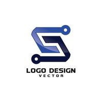modelo de logotipo da empresa símbolo moderno s vetor