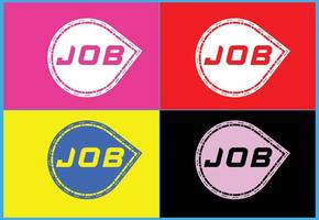 carta de emprego novo logotipo e design de ícone vetor