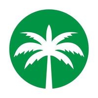 forma verde coqueiro logotipo símbolo vetor ícone ilustração design gráfico