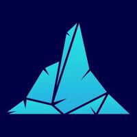 iceberg abstrato montanha logotipo design vetor ícone símbolo gráfico ilustração