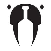 forma rosto cabeça morsa logotipo símbolo vetor ícone ilustração design gráfico
