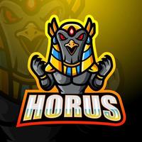 design de logotipo de esport de mascote horus vetor