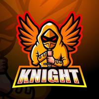 design do logotipo do knight mascote esport vetor