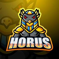 design de logotipo de esport de mascote horus vetor