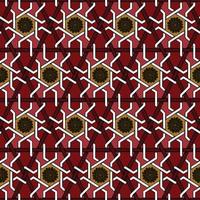 flor preta em ouro amarelo vermelho geométrico padrão oriental étnico design tradicional para plano de fundo, tapete, papel de parede, roupas, embrulho, batik, tecido, estilo de bordado de ilustração vetorial vetor