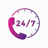 ícone de suporte ao cliente. vetor de ícone de call center 24 horas