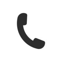 vetor de símbolo de ícone de chamada telefônica em estilo plano moderno ícone de chamada, sinal para aplicativo, logotipo, símbolo de telefone de ilustração vetorial plana de ícone de chamada web