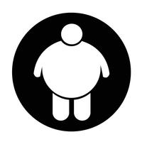 Ícone de pessoas gordas vetor