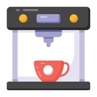 ícone de máquina de cafeteira em estilo simples, vetor editável de dispensador de café