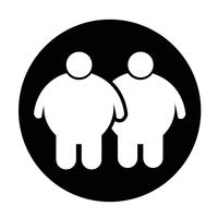 Ícone de pessoas gordas