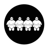 Sumo wrestling Pessoas Icon vetor