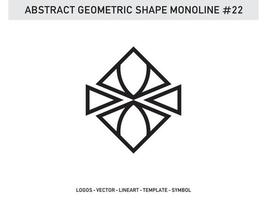 vetor de design monoline geométrico moderno abstrato grátis