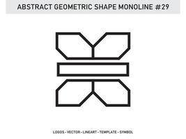 vetor de design de forma linear monoline geométrica