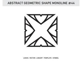 vetor de forma monoline geométrica abstrata moderna grátis