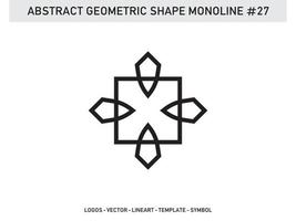 monoline lineart desenho geométrico vetor abstrato grátis